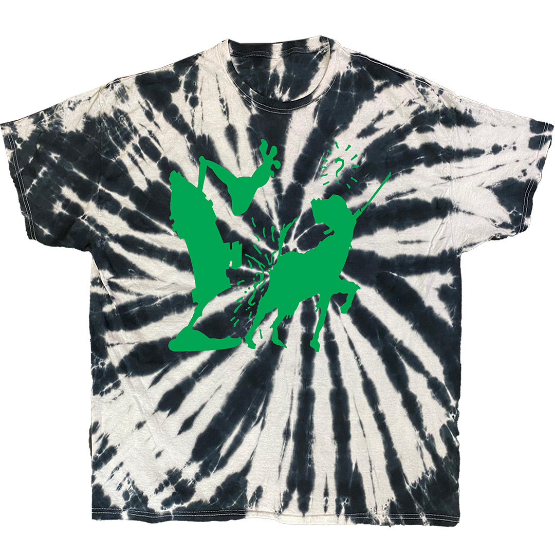 "Fire Hydrant" T-Shirt in Black & White Tie Dye
