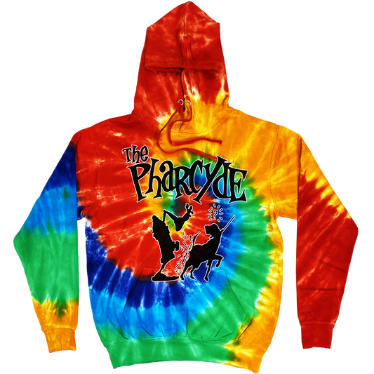 "Fire Hydrant" Pullover Hoodie in Custom Tie Dye